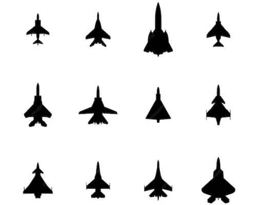 Schubrohre nach Flugzeugtyp