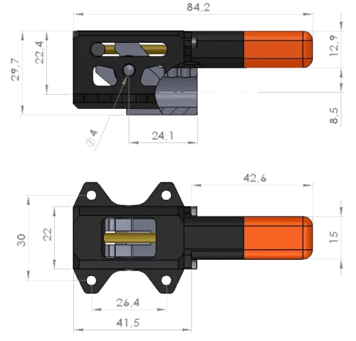 ER-30 Einzelmechanik, 85°