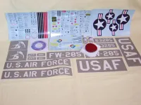 F-100 decal set natural metal